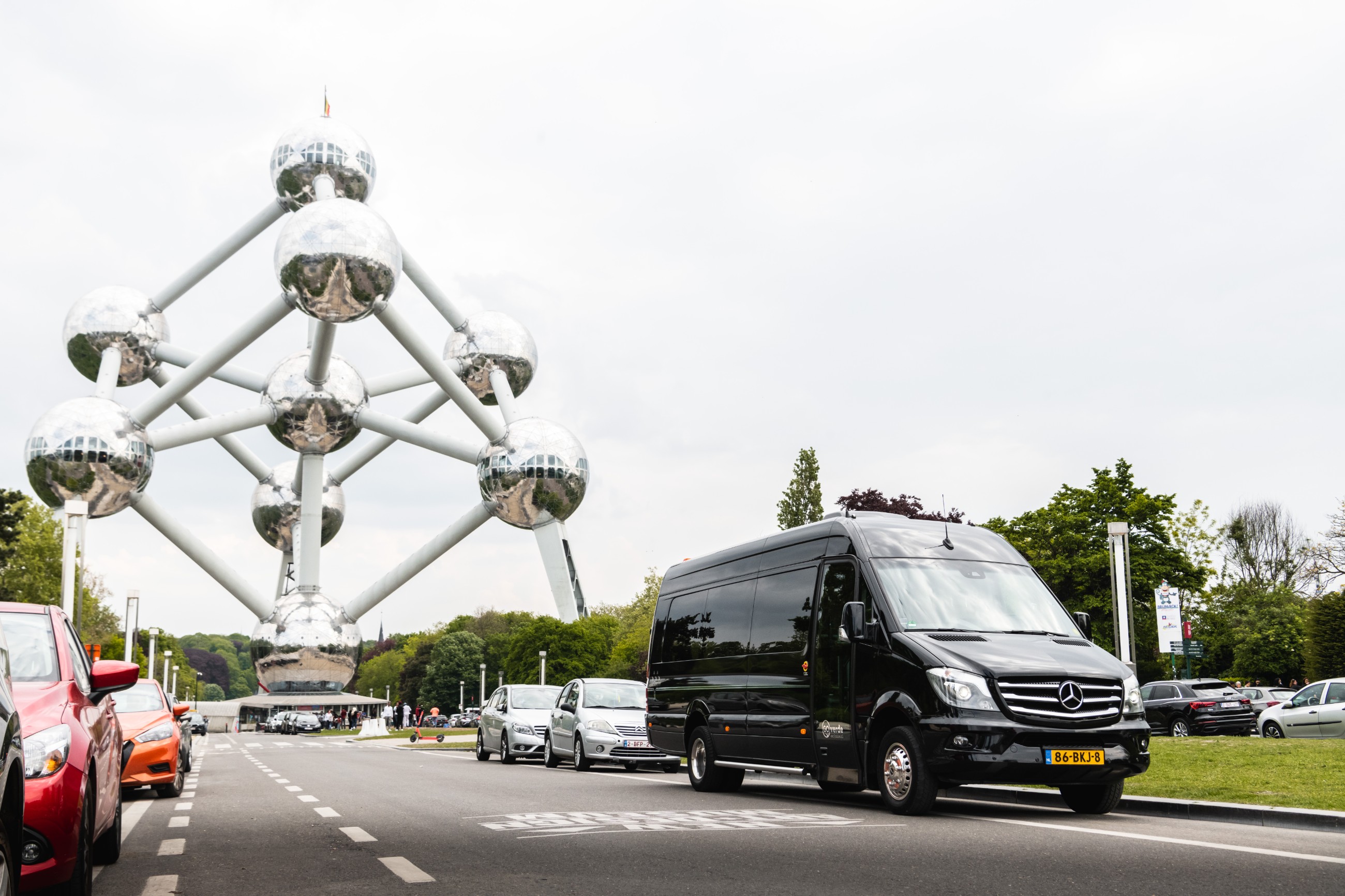 Black VIP minibus available for Antwerp pickup